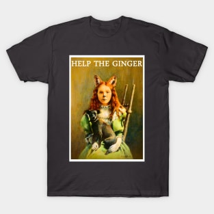 HELP THE GINGER Vintage Victorian Fox Girl T-Shirt